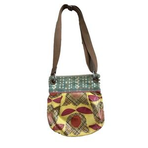 Fossil Key Per Crossbody Bag Purse Handbag Floral